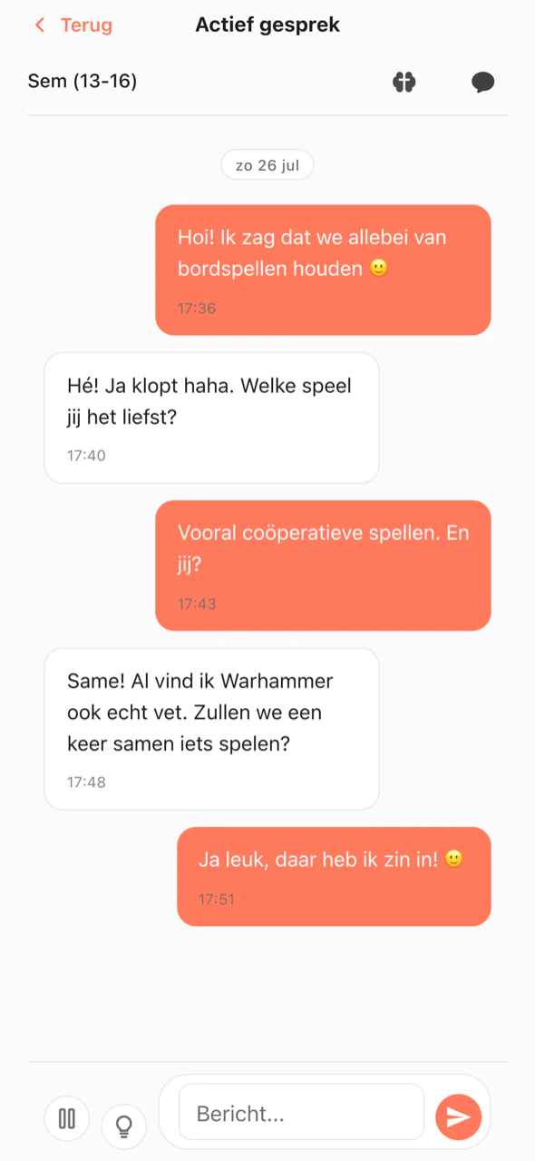 Voor het eerst met elkaar in gesprek