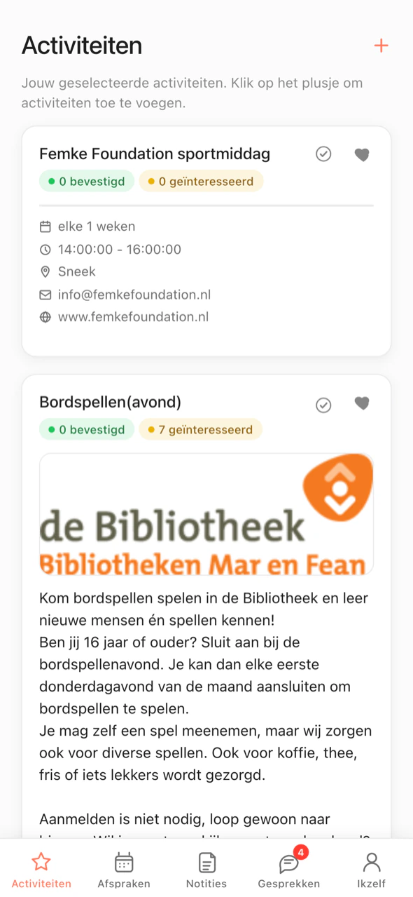 Meedoen aan activiteiten in de buurt