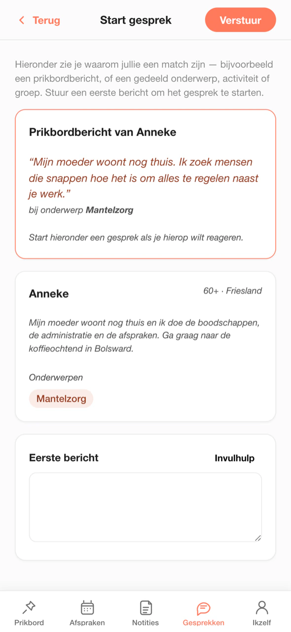 Een gesprek beginnen