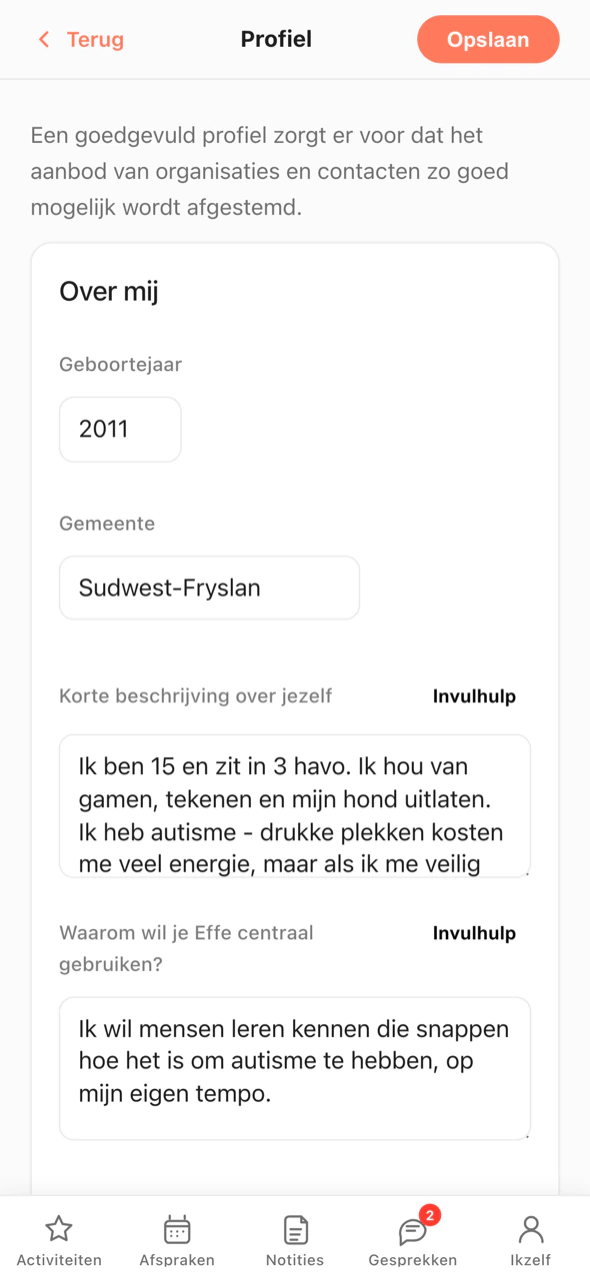 Je profiel: wie ben ik