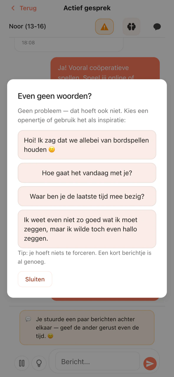 Hulp bij een bericht